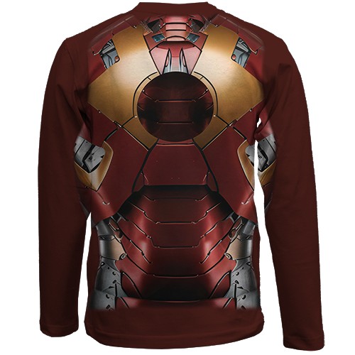Детский 3D лонгслив Костюм Железного Человека (вид сзади)