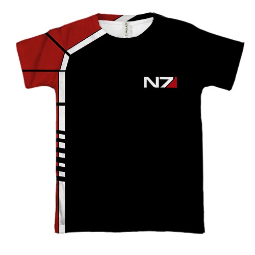 3D футболка Mass Effect, N7 logo (вид спереди)