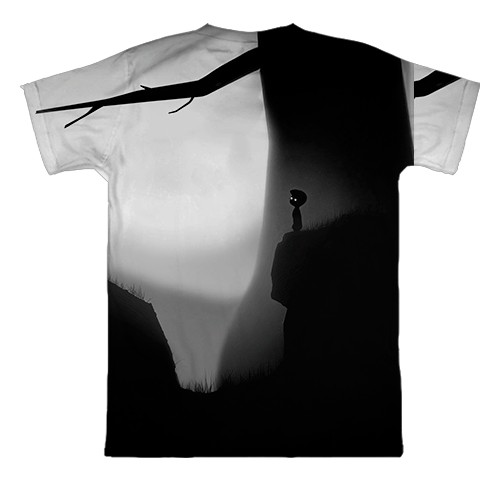 3D футболка Limbo - 404 not found (вид сзади)
