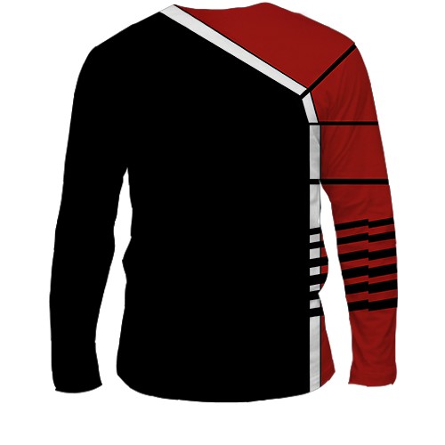 Чоловічий 3D лонгслів Mass Effect, N7 logo (вид ззаду)