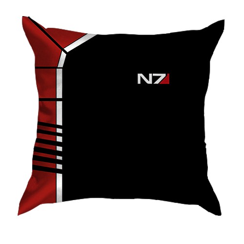 3D подушка Mass Effect, N7 logo (вид спереду)