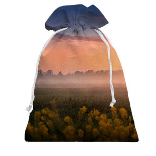 3D Подарунковий мішечок з конями на полі (вид ззаду)