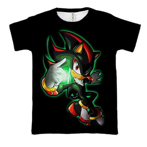 3D футболка Shadow the Hedgehog (вид спереду)