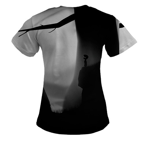 Жіноча 3D футболка Limbo - 404 not found (вид ззаду)