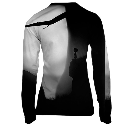 Женский 3D лонгслив Limbo - 404 not found (вид сзади)