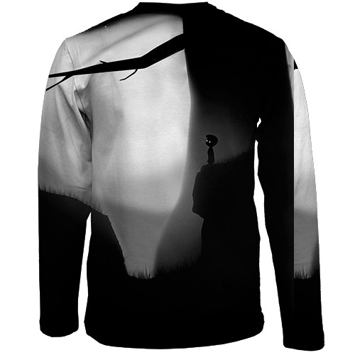 Дитячий 3D лонгслів Limbo - 404 not found (вид ззаду)