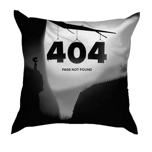 3D подушка Limbo - 404 not found (вид спереду)