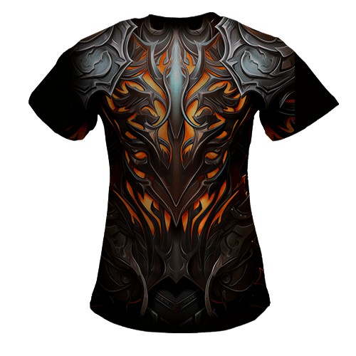 Женская 3D футболка Fire Costume (DarkSouls) (вид сзади)