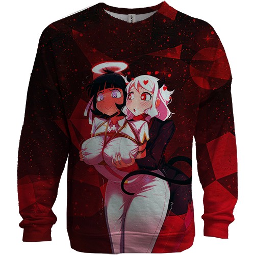 3D світшот Helltaker - Azazel X Modeus (вид спереду)