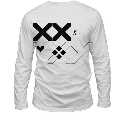 Мужской 3D лонгслив Printstream style - CS2 (вид сзади)