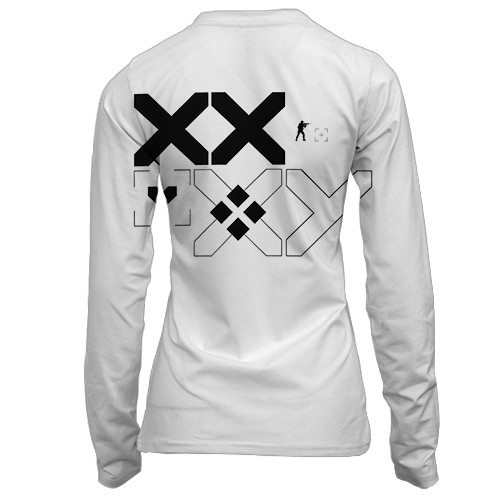 Жіночий 3D лонгслів Printstream style - CS2 (вид ззаду)