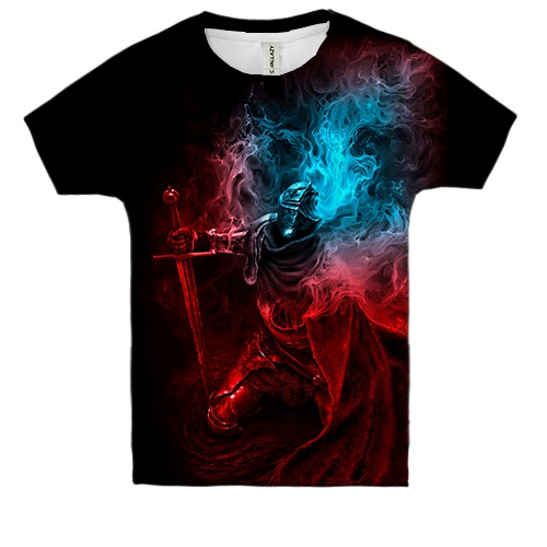 Детская 3D футболка Погасший рыцарь Elden Ring (вид спереди)