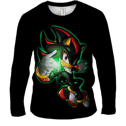 Мужской 3D лонгслив Shadow the Hedgehog (вид спереди)