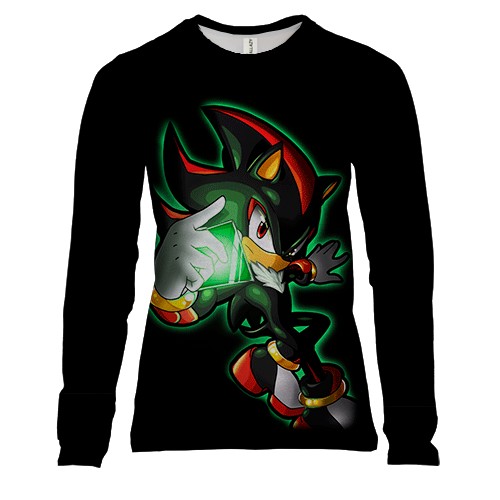 Жіночий 3D лонгслів Shadow the Hedgehog (вид спереду)