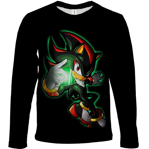 Дитячий 3D лонгслів Shadow the Hedgehog (вид спереду)