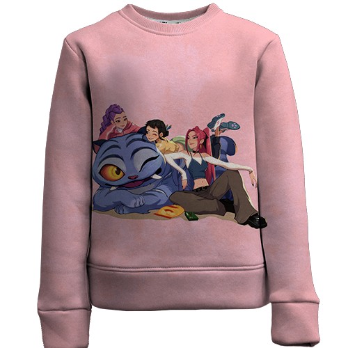 Детский 3D свитшот K-pop demon hunters (вид спереди)