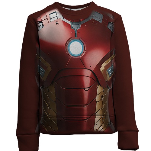 Дитячий 3D світшот Костюм Залізної Людини (вид спереду)