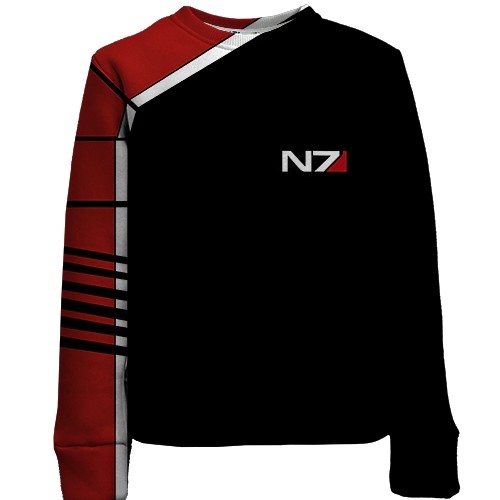 Дитячий 3D світшот Mass Effect, N7 logo (вид спереду)