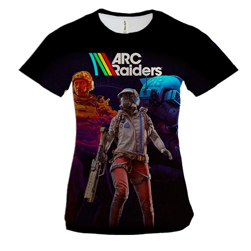 Женская 3D футболка ARC Raiders (вид спереди)