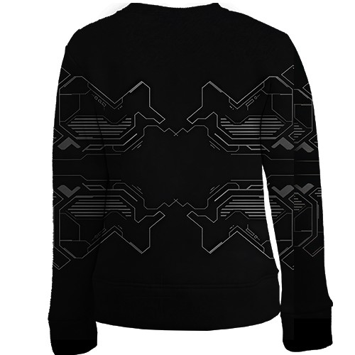 Детский 3D свитшот Cyber Art Style (вид сзади)