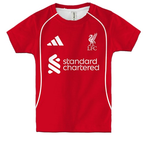 Дитяча 3D футболка форма Ліверпуль (вид спереду)