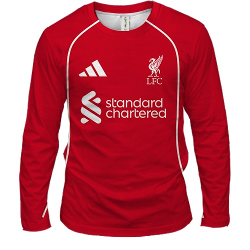 Чоловічий 3D лонгслів форма Ліверпуль (вид спереду)