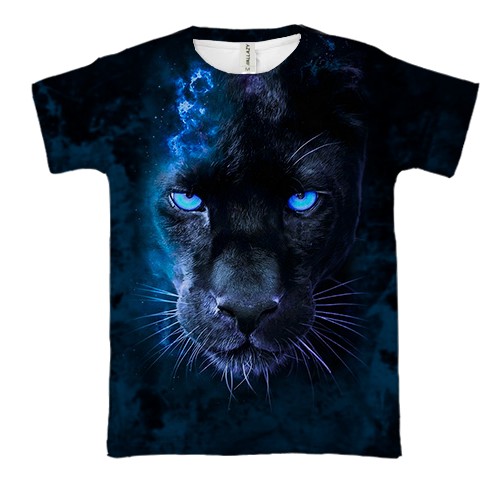 3D футболка з пантерою (вид спереду)