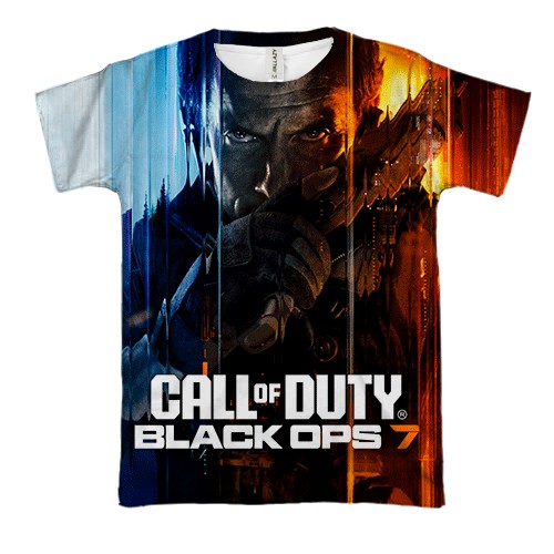 3D футболка CoD, Black Ops 7 (вид спереди)