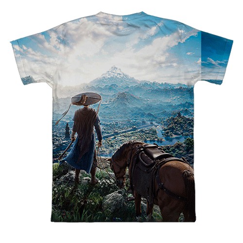 3D футболка Where Winds Meet, пейзаж (вид ззаду)