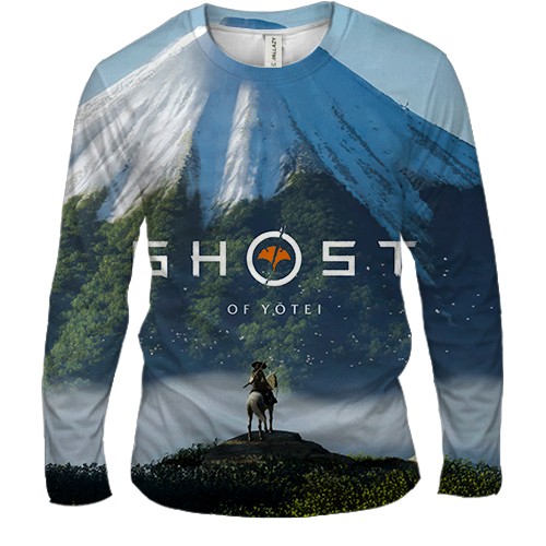 Мужской 3D лонгслив Ghost of Yotei, Mount Yotei (вид спереди)