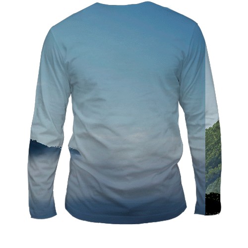 Мужской 3D лонгслив Ghost of Yotei, Mount Yotei (вид сзади)