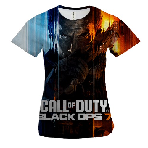 Жіноча 3D футболка CoD, Black Ops 7 (вид спереду)