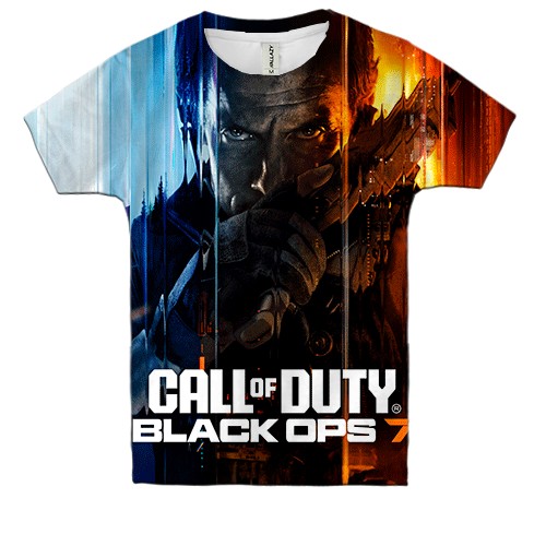 Дитяча 3D футболка CoD, Black Ops 7 (вид спереду)