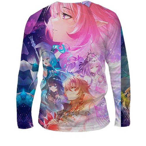 Мужской 3D лонгслив Honkai: Star Rail (вид сзади)