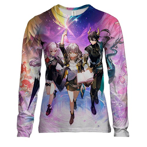 Женский 3D лонгслив Honkai: Star Rail (вид спереди)