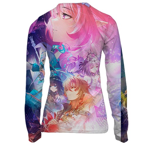 Женский 3D лонгслив Honkai: Star Rail (вид сзади)
