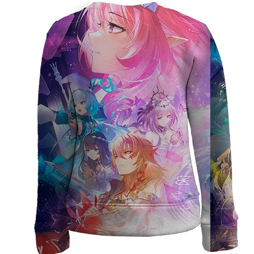 Детский 3D свитшот Honkai: Star Rail (вид сзади)