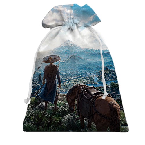 3D Подарочный мешочек Where Winds Meet, пейзаж (вид сзади)