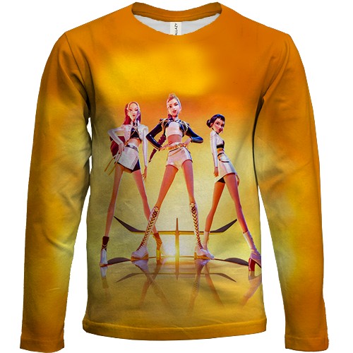 Детский 3D лонгслив K-pop demon hunters Y (вид спереди)