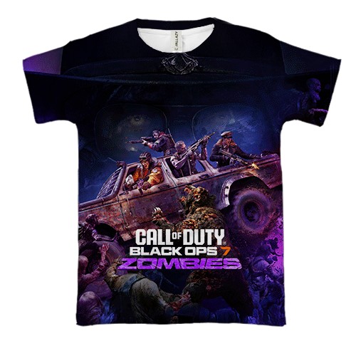 3D футболка CoD Black Ops 7 Zombies (вид спереди)