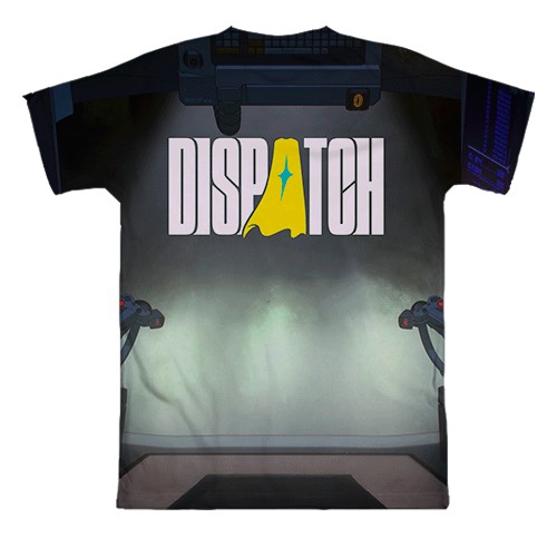 3D футболка Dispatch - Mecha Man (вид сзади)