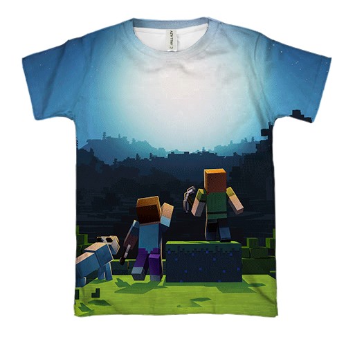 3D футболка Minecraft Anniversary (вид спереди)