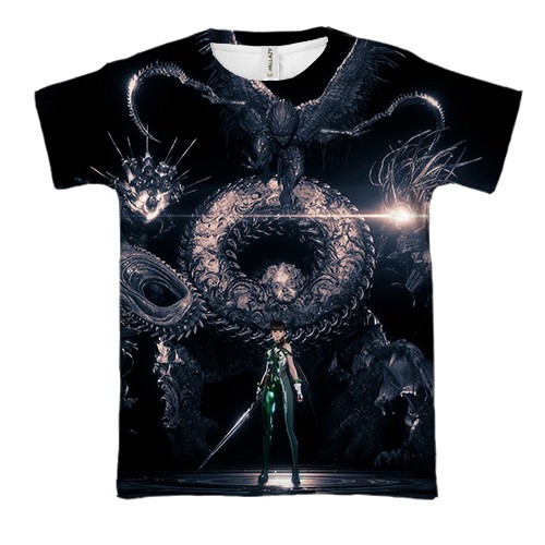 3D футболка EVE (Stellar Blade) Dark (вид спереди)