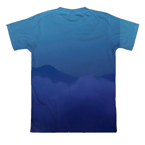 3D футболка Skirk blue, Genshin Impact (вид сзади)