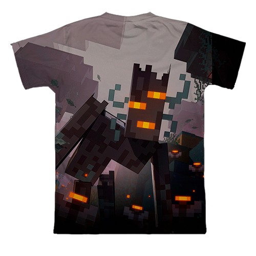 3D футболка Minecraft - The Creaking (вид сзади)