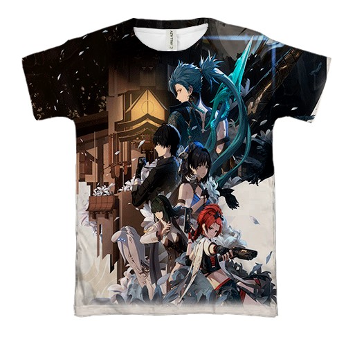 3D футболка Wuthering Waves (вид спереди)