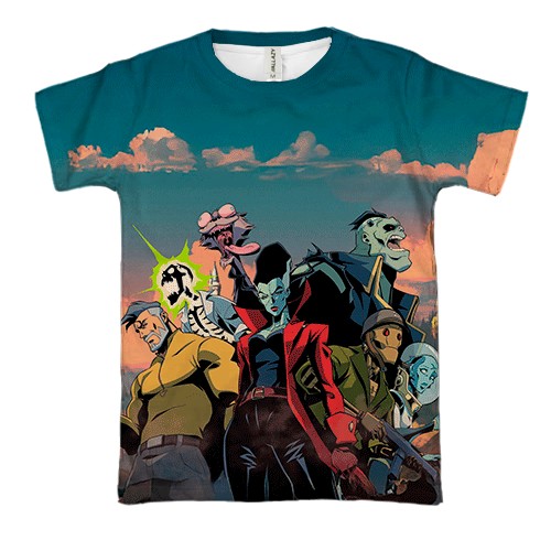 3D футболка Creature Commandos (вид спереду)