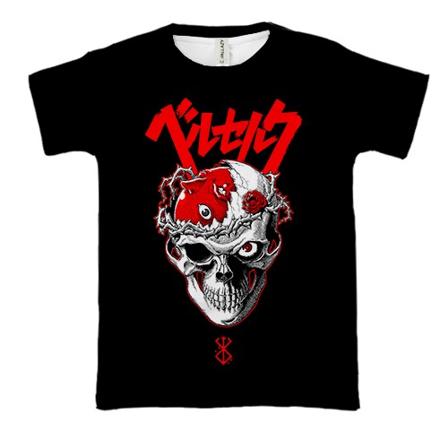 3D футболка Skull Knight Berserk (вид спереду)
