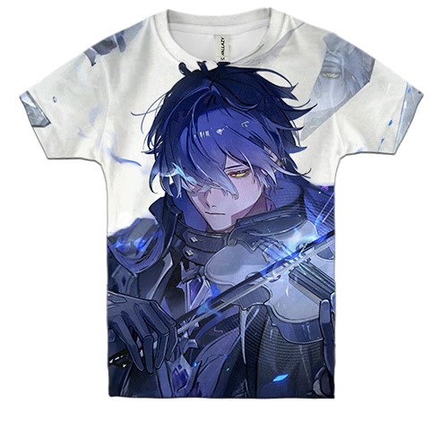 Дитяча 3D футболка Flins - Genshin Impact (вид спереду)