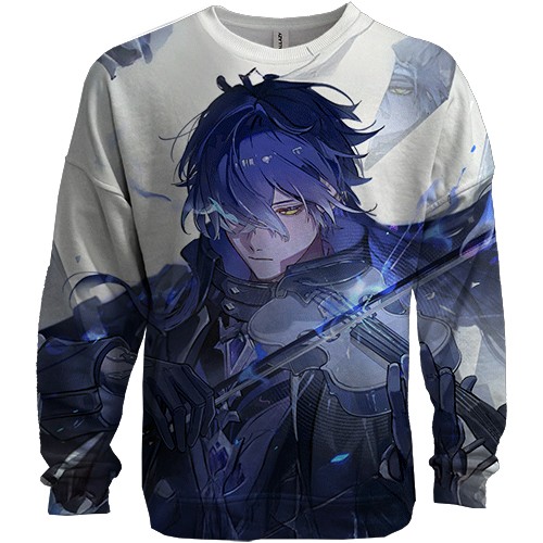 3D свитшот Flins - Genshin Impact (вид спереди)